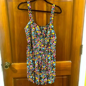 NWOT Wild Fable Floral Colorful romper Shorts  Size Large